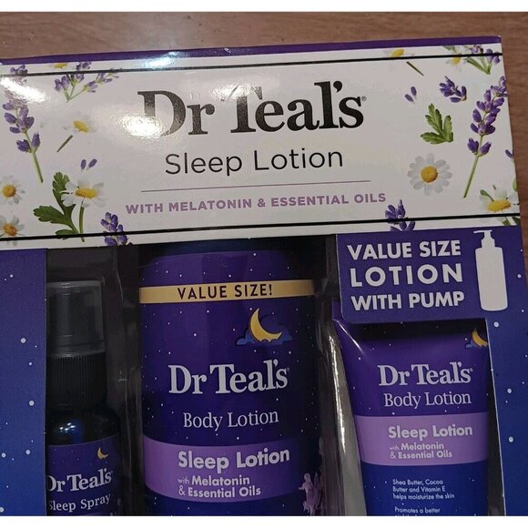 Dr Teals Sleep Lotions with pump/Sleep Spray Kit Brand New Sealed 3 pc gift set‎ - Picture 2 of 4